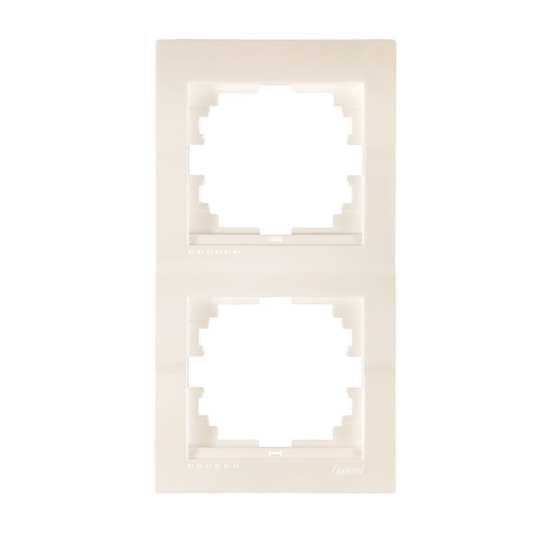 Рамка Lezard Deriy 2-местная вертикальная Белый металлик