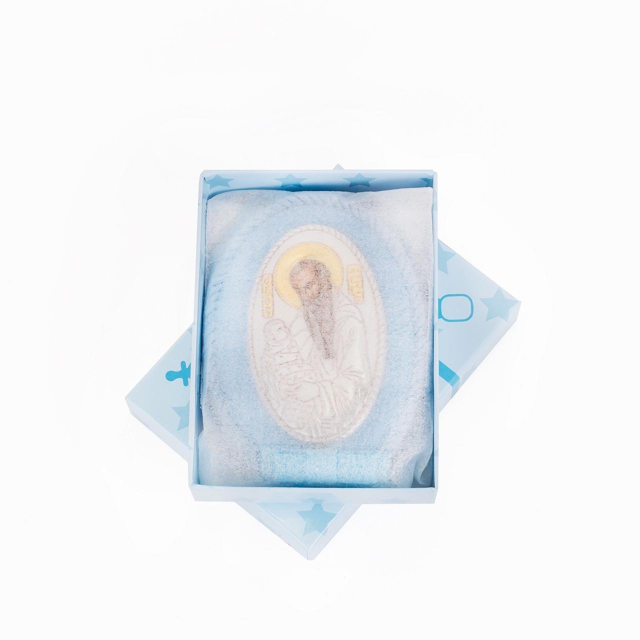 Срібна дитяча ікона Святий Стиліан на синій подушечці для хлопчика 8х11 см - фото 2 Срібна дитяча ікона Святий Стиліан на синій подушечці для хлопчика 8х11 см - фото 2