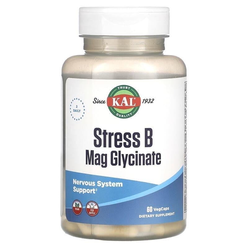 Магний глицинат и Витамины группы B от стресса Stress B Mag Glycinate KAL 60 вег. капс. (2063591515)