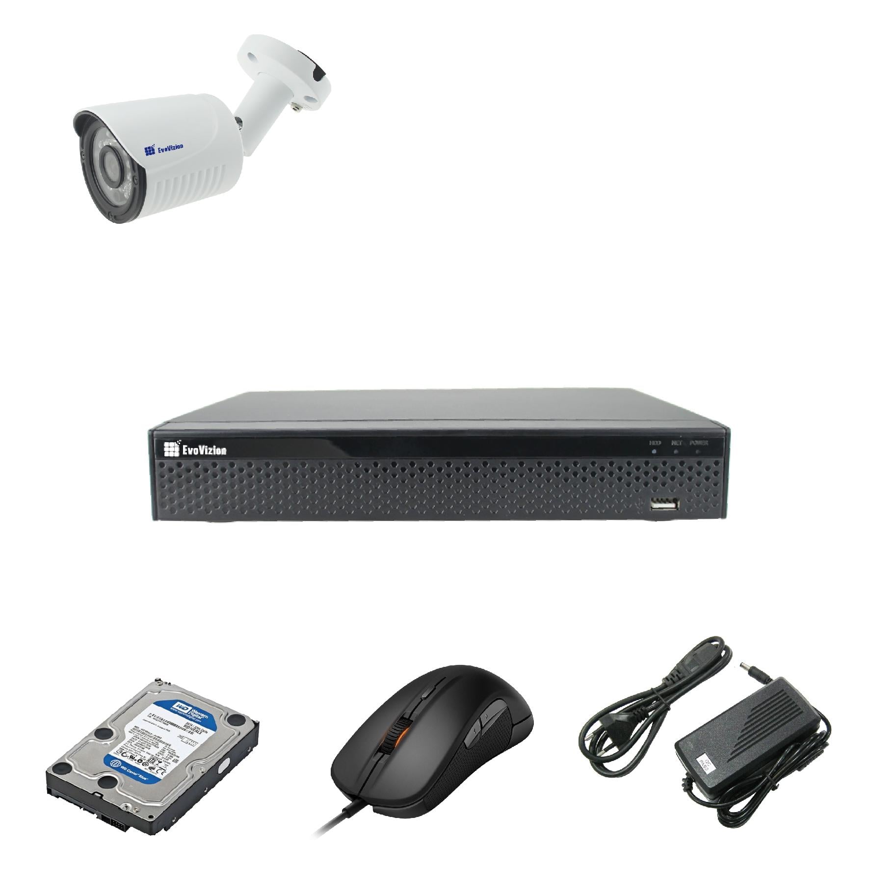 Комплект видеонаблюдения на 1 камеры EvoVizion 1OUT-100 с диском HDD 1 Тб