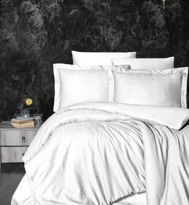 Постельное белье Issi Home жаккард Sare евро White