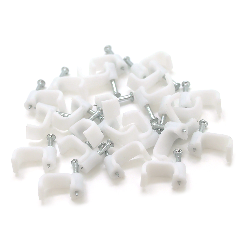 Скобы кабельные на разные морозостойкие поверхности 12 мм 100 шт. Белый (YUT_V8254)