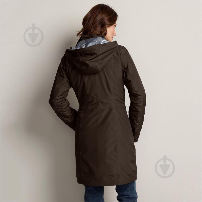 Пальто Eddie Bauer Womens Girl On The Go Insulated Trench Coat COCOA S Коричневий (7347CC-S) - фото 2