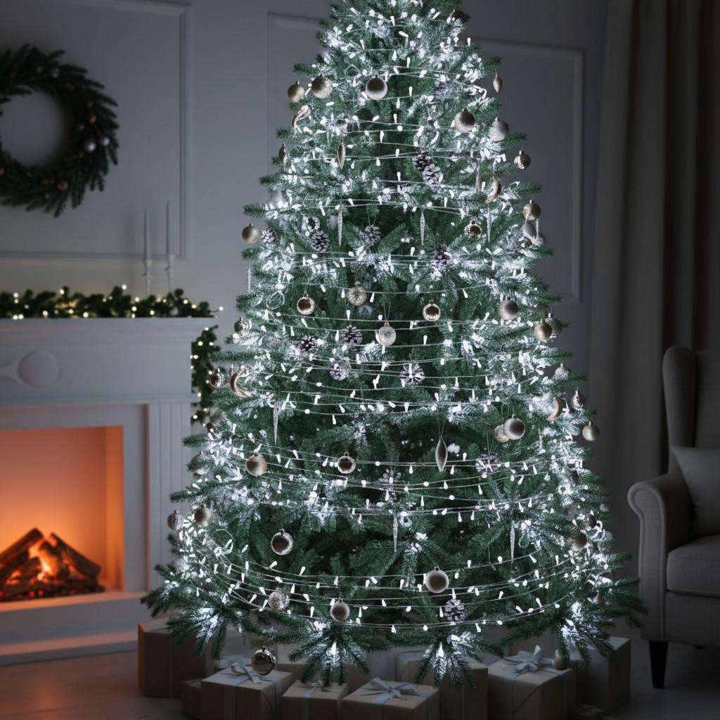 Гирлянда-нить Роса сетевая с пультом на медном проводе 200 м 2000LED Зеленый/Белый (2000L200MGW) - фото 10 Гирлянда-нить Роса сетевая с пультом на медном проводе 200 м 2000LED Зеленый/Белый (2000L200MGW) - фото 10