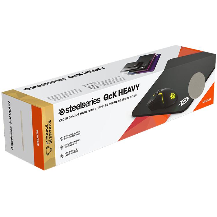 Коврик для мышки SteelSeries QcK Heavy Medium 320х270х6 мм Black (63836) - фото 3 Коврик для мышки SteelSeries QcK Heavy Medium 320х270х6 мм Black (63836) - фото 3