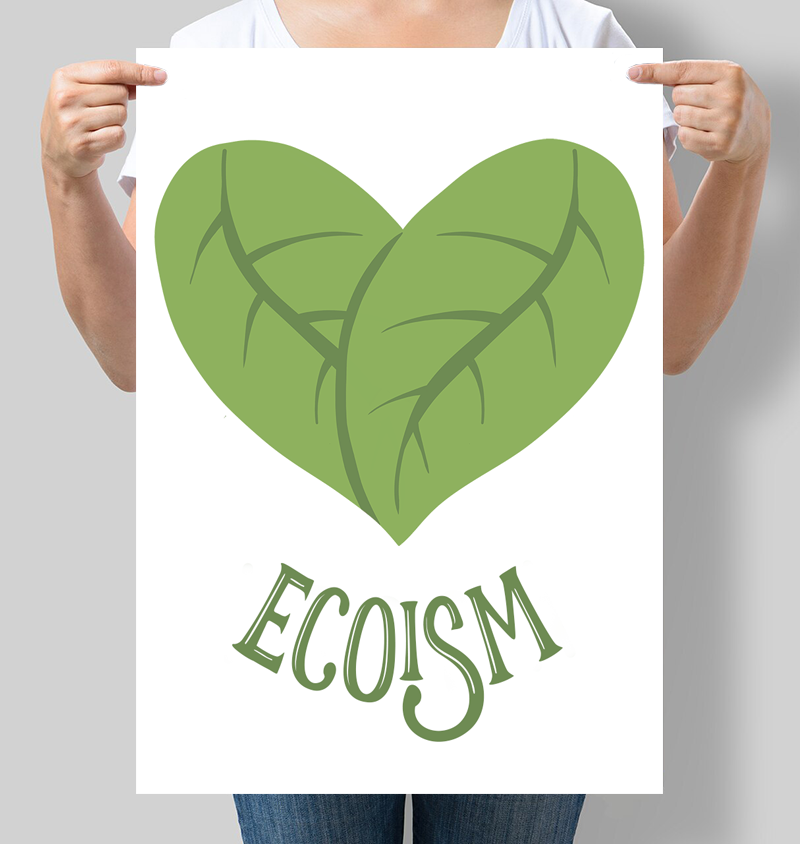 Постер Вегетаріанство "Ecoism" 42х60 см (М173)