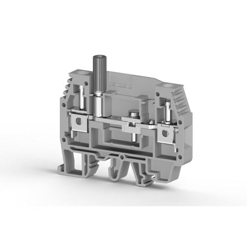 Клема гвинтова Klemsan вимірювальна WGO 1 з одним тестовим гніздом 6 мм2 Сірий (0.0.0.3.70593)