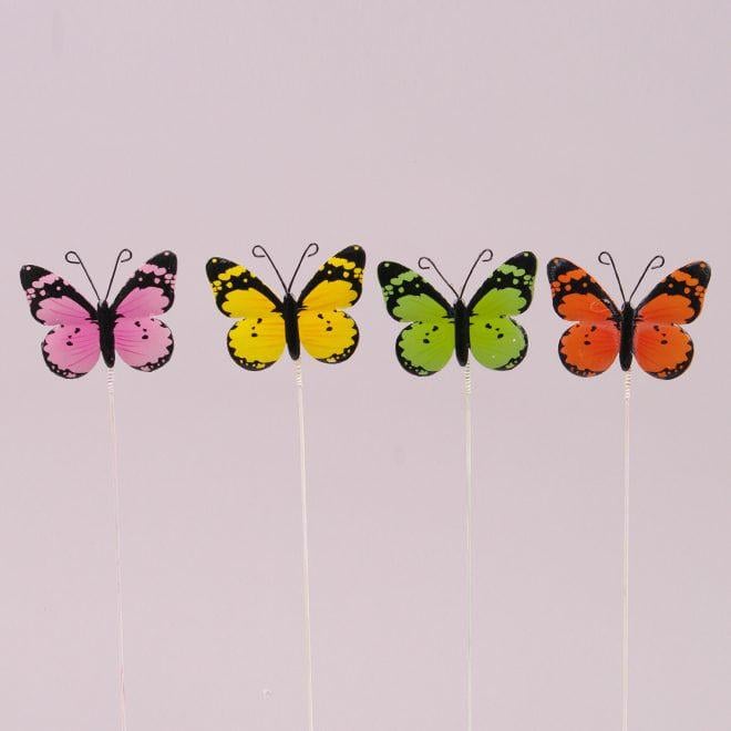 Стикер металлический Flora Бабочка 12 шт. (8545)