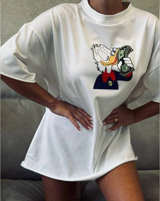 Футболка жіноча з принтом Pin-000-710 повсякденна XL Білий (2664087738) Футболка жіноча з принтом Pin-000-710 повсякденна XL Білий (2664087738)