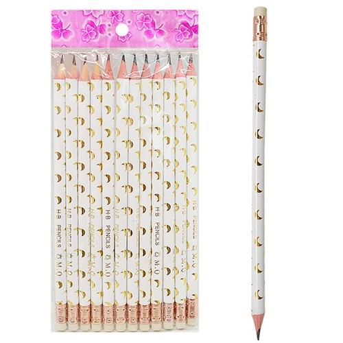 Карандаш графитовый с резинкой Stenson в ​​шарике 12 шт. (ST00410)