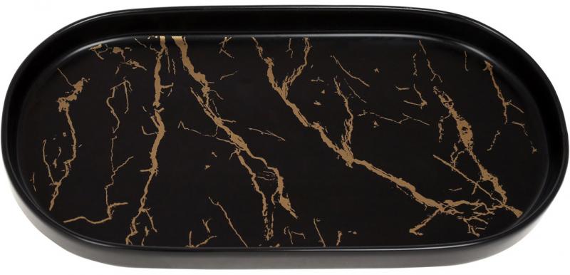 Блюдо фарфоровое Мраморная Роскошь овальное 30х16,5х2,5 см Черный/Золотой (BD-805-711) Блюдо фарфоровое Мраморная Роскошь овальное 30х16,5х2,5 см Черный/Золотой (BD-805-711)