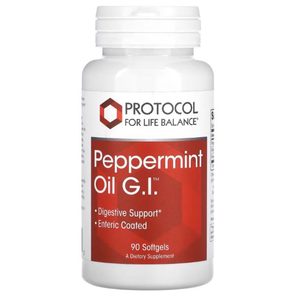 Натуральный комплекс для пищеварения Protocol for Life Balance Peppermint Oil GI 90 Softgels (23712942)
