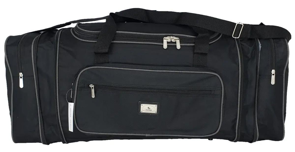 Сумка дорожная KAIMAN с расширением 60/70 см Черный (S607001)