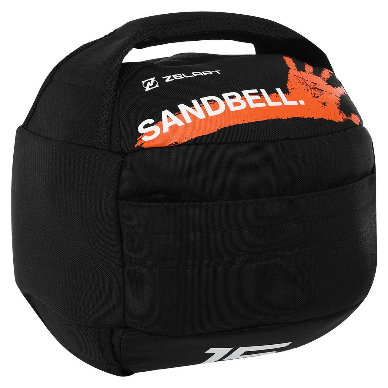 Насипна гіра пісочна SandBell Crossfit Zelart TA-7823-15-1 15 кг Чорний (2532855004)