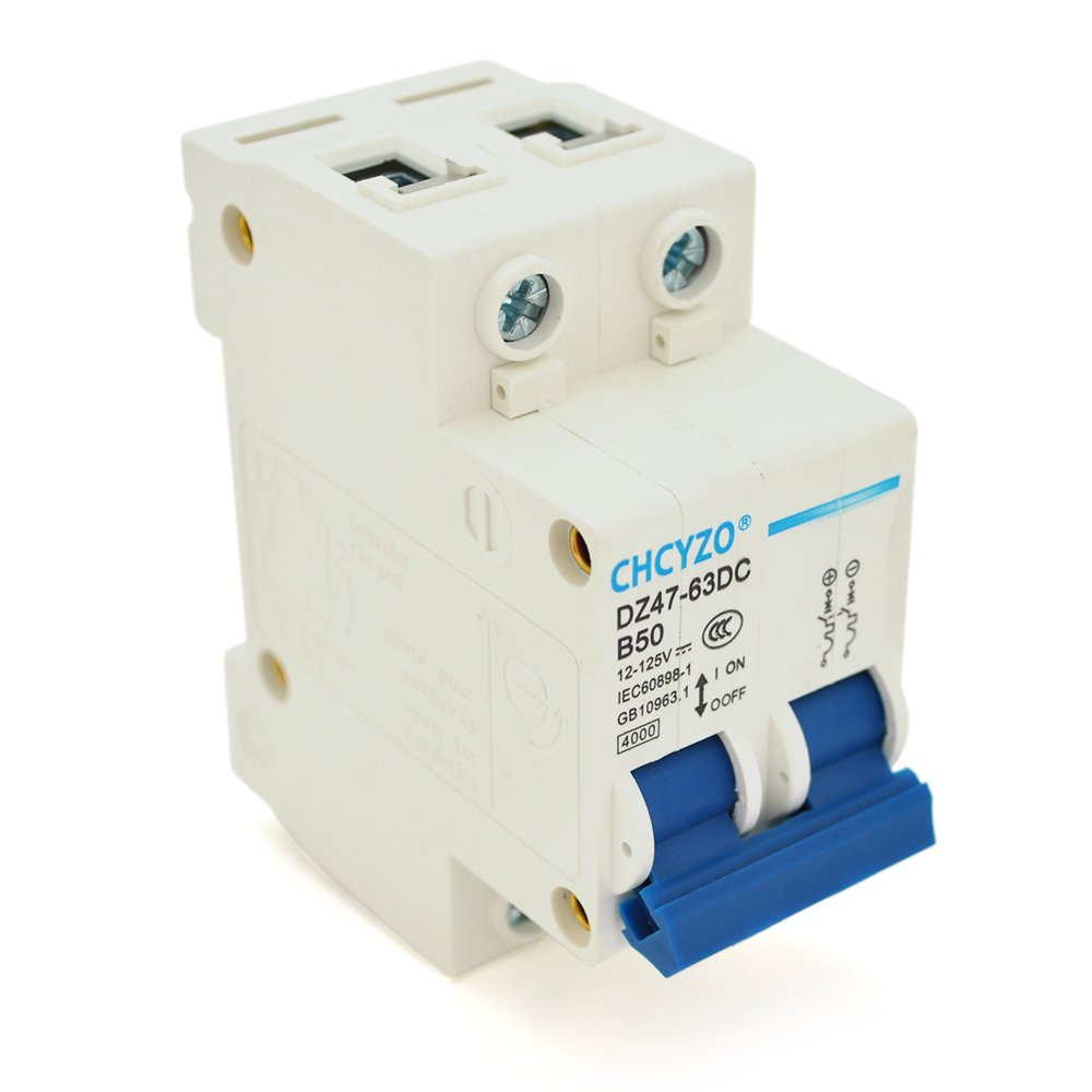 Автоматичний вимикач CHCYZO DZ47-63DC-B50 2P 50A 12-125V (YUT_V111278)