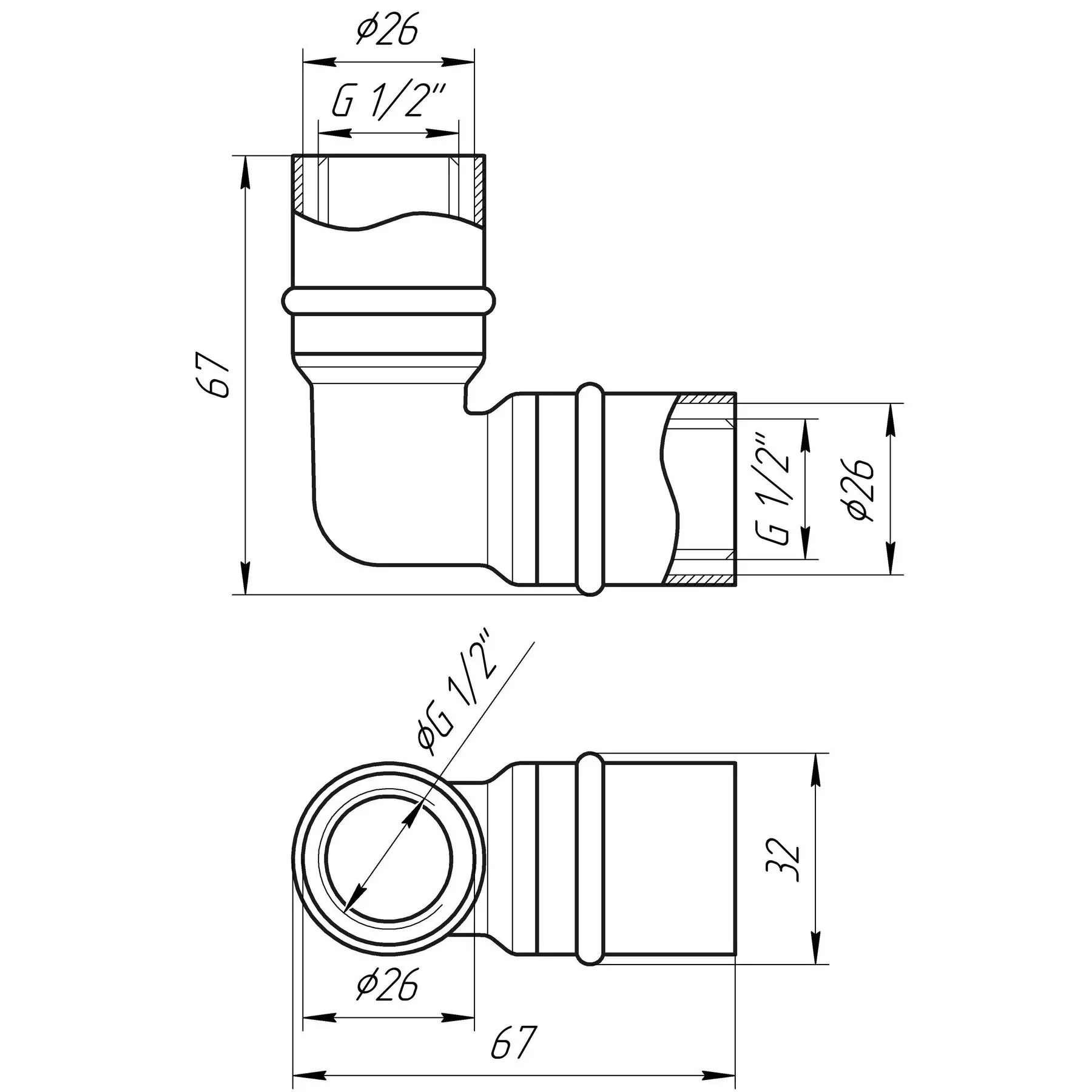 Кутник-прес проміжний APE ITALY AP 151 26х26 мм (GSR-000002178) - фото 3 Кутник-прес проміжний APE ITALY AP 151 26х26 мм (GSR-000002178) - фото 3