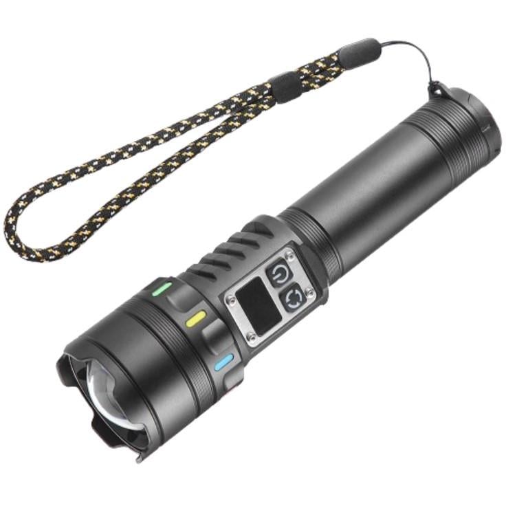 Фонарь ручной Coba CB-A281 TG+COB 9 режимов на аккумуляторе с индикатором заряда Черный (2927117343)