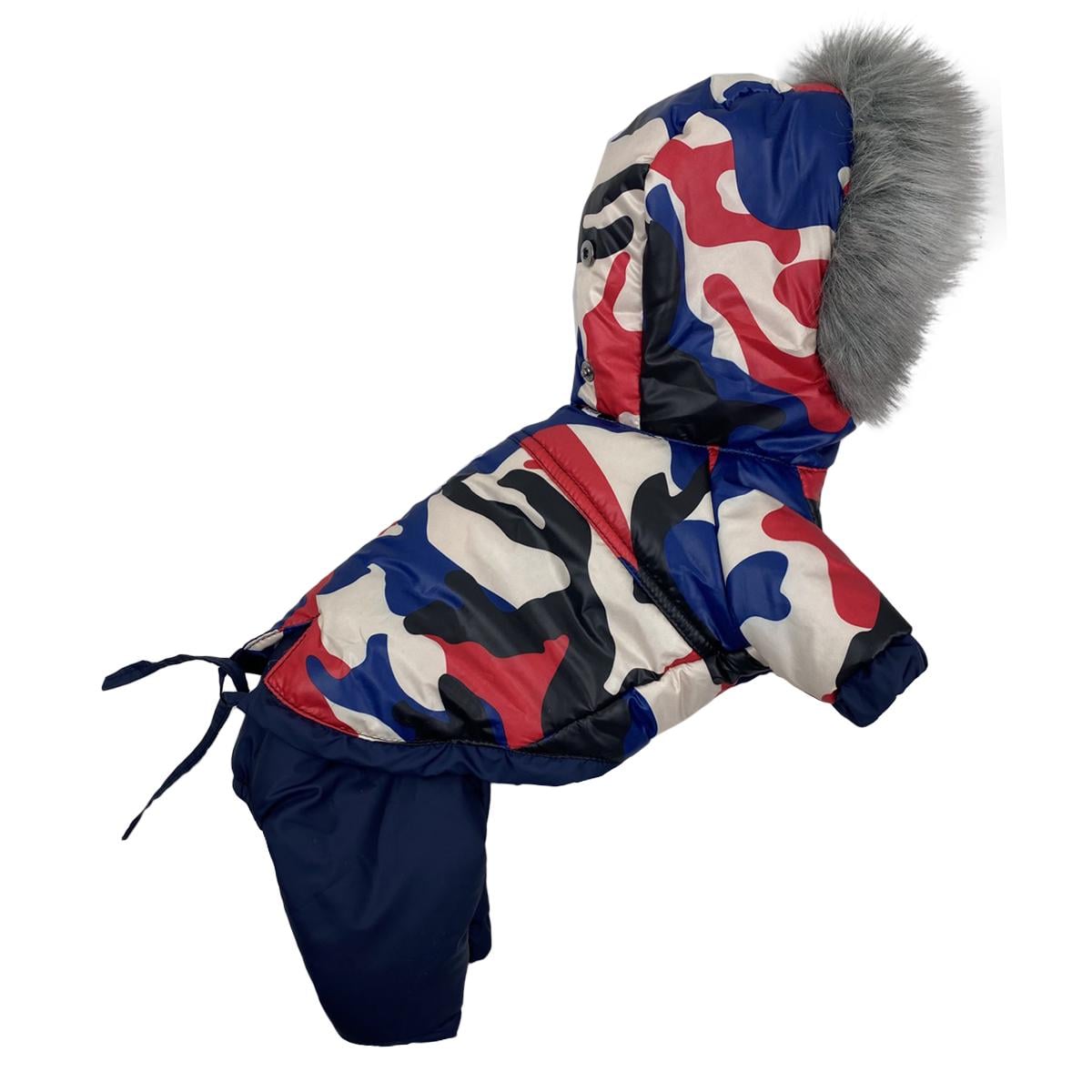 Комбінезон для собак із знімними штанами CO-27 р. 3 Камуфляж/Червоний (70579630)