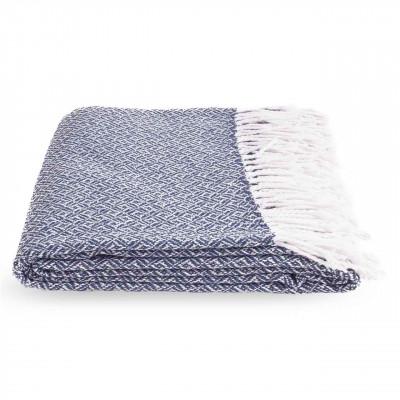 Плед карат 140х200 см Синий - фото 1