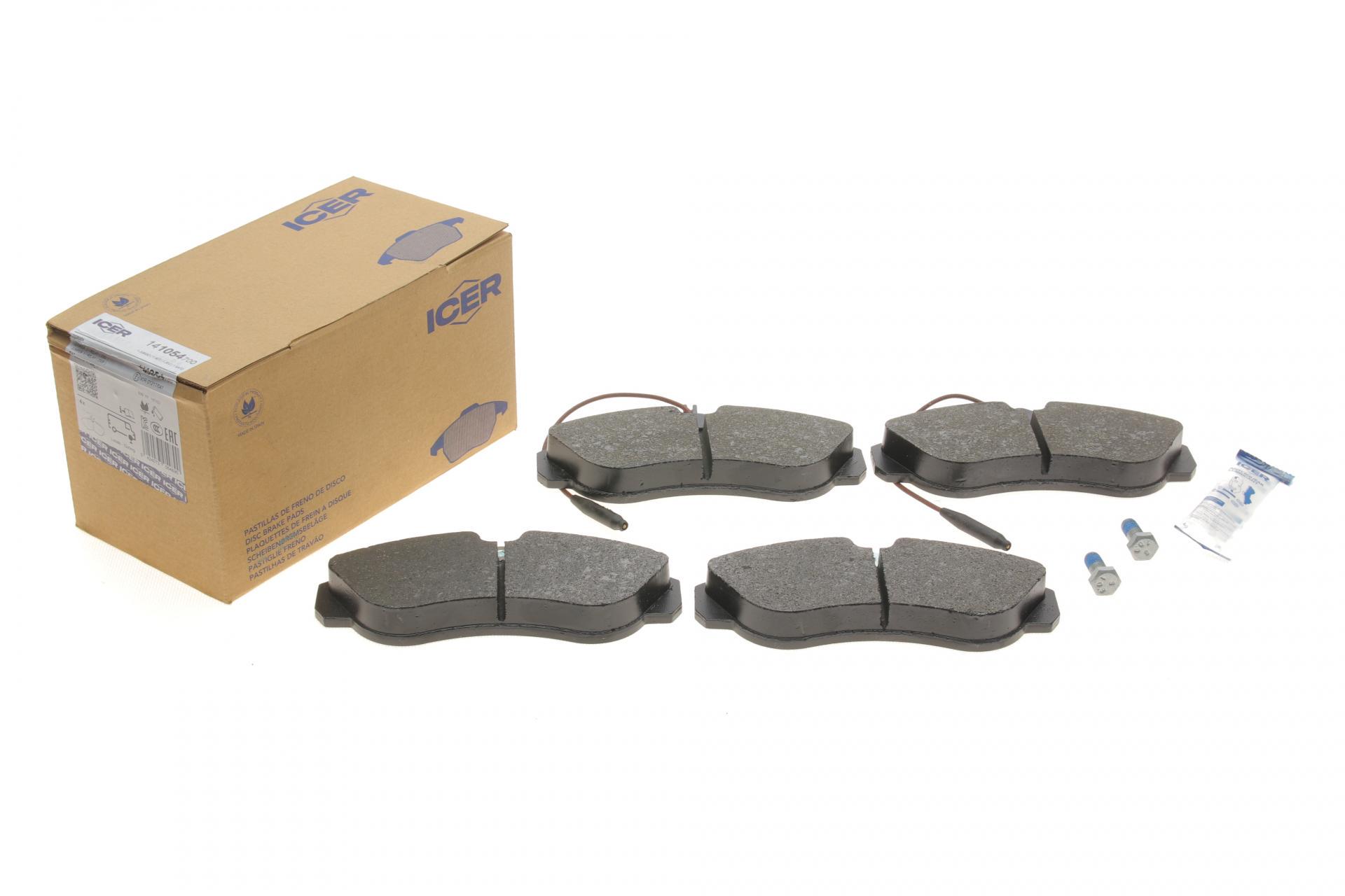 Тормозные колодки передние ICER для Citroen Jumper 94-/Fiat Ducato/Peugeot Boxer 94-02 R16 с датчиками (141054-700)