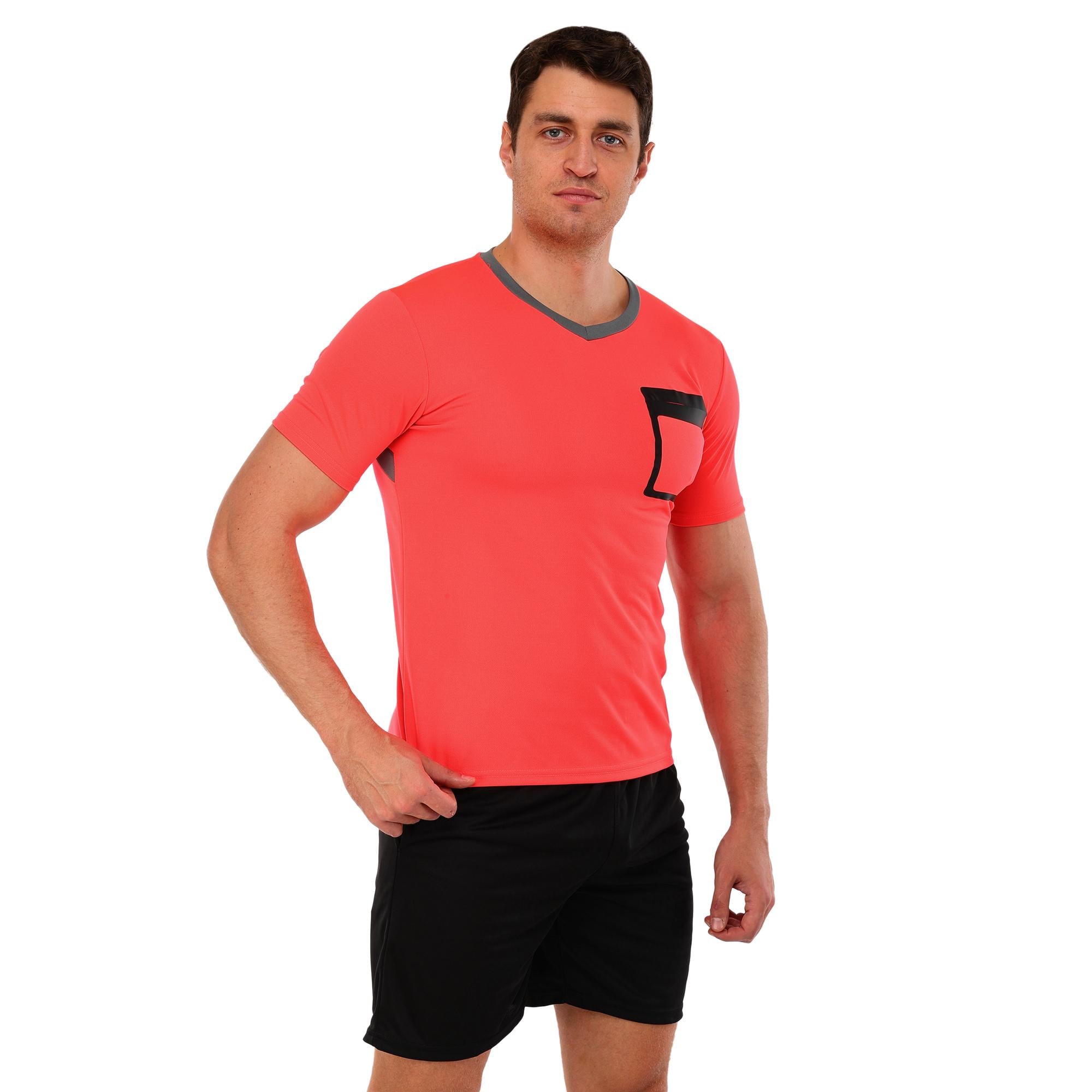 Форма футбольного судьи комплект Lingo D8852 футболка/шорты полиэстер L Красный (D8852_Красный_L)