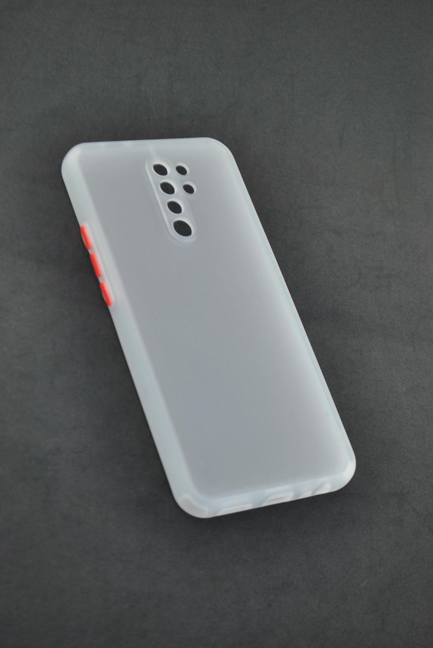 Чехол для телефона Xiaomi Redmi 9 Silicone Gingle Matte White/Red - фото 1