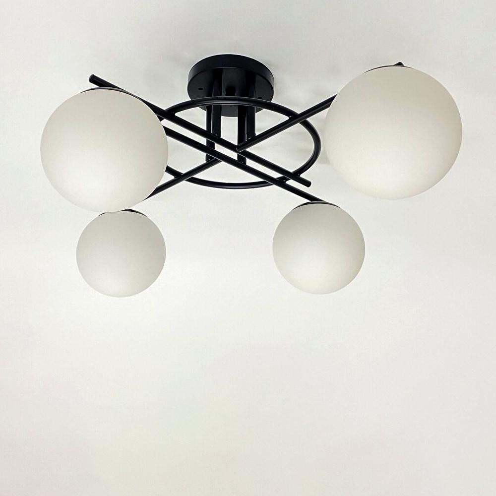 Люстра потолочная Lighthouse SRS-20469/4 плафоны белые Черный