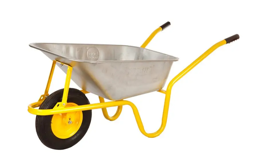 Тачка Bud Monster на пневмоколесе 85 л 200 кг Желтый (1972309715)