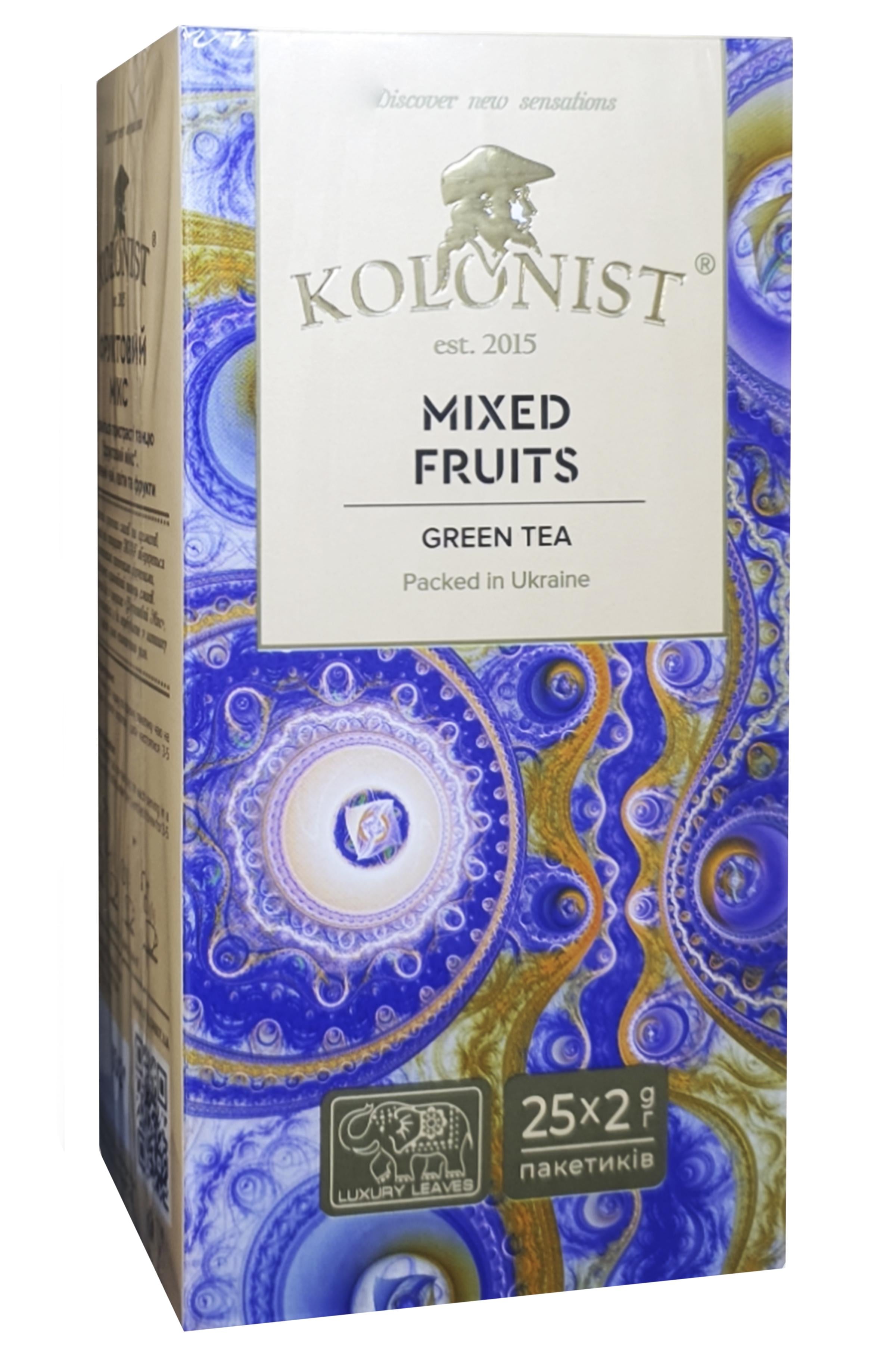 Чай зеленый Kolonist Фруктовый микс 25 пакетиков (59140)