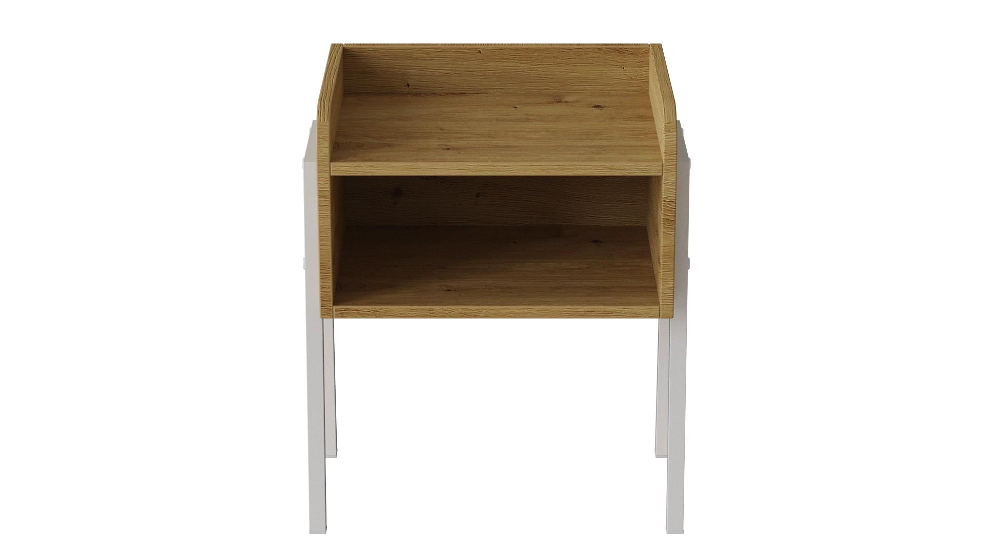 Тумба модульная Ferrum-decor Джузи металл/ДСП 16 мм 540x450x320 мм Белый/Дуб Артизан (FRD-102980)