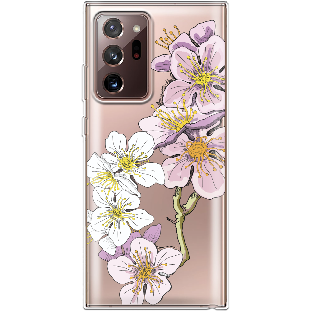 Чехол Boxface Samsung N985 Galaxy Note 20 Ultra Cherry Blossom Прозрачный силикон (40573-cc4-40573)