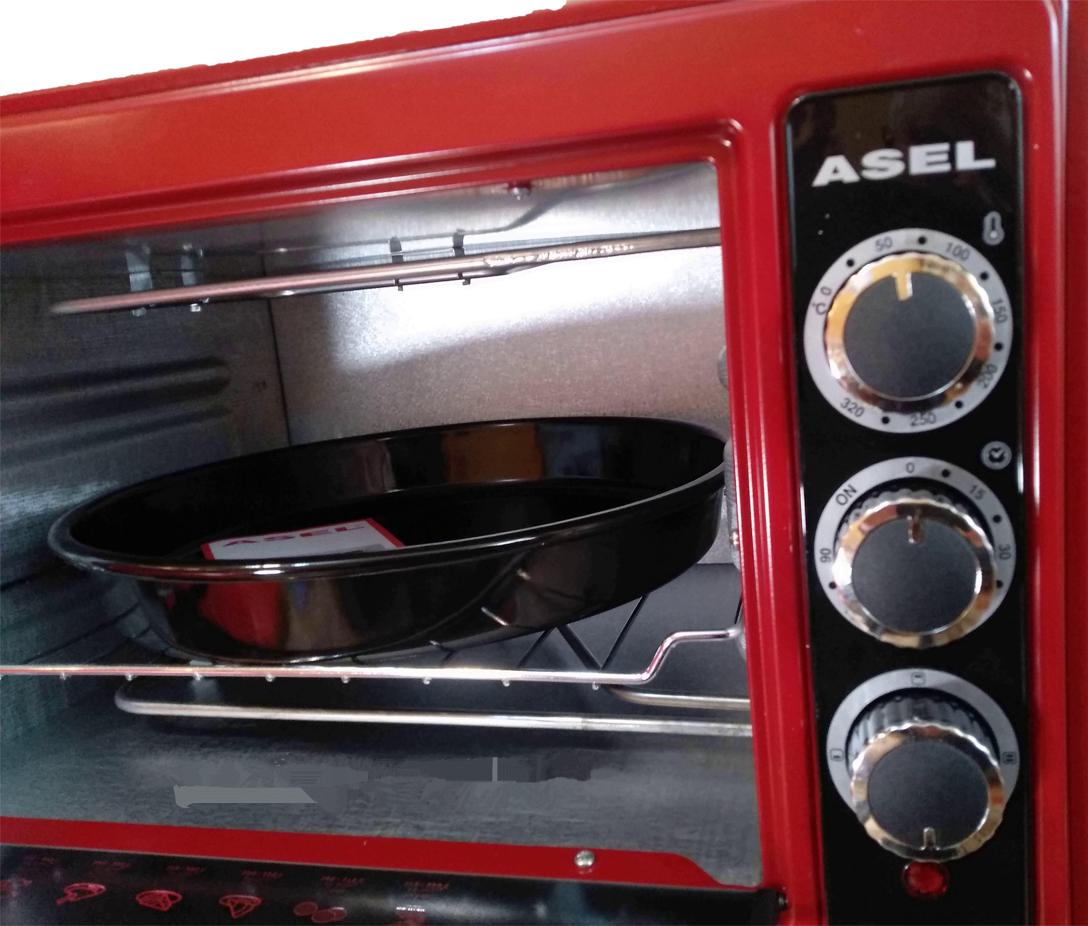 Духовка электрическая настольная Asel AF33-23 33 л 2 противня Красный - фото 2 Духовка электрическая настольная Asel AF33-23 33 л 2 противня Красный - фото 2