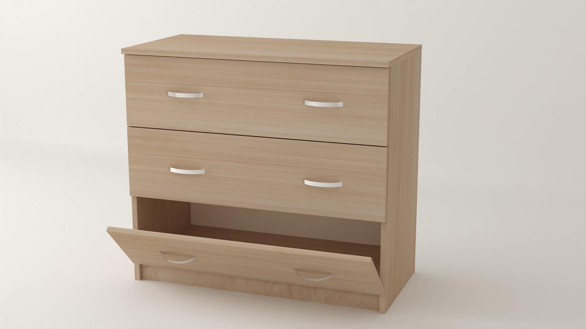 Комод Алекса ВК-24 90х50х73 см Дуб молочный (61337) - фото 1 Комод Алекса ВК-24 90х50х73 см Дуб молочный (61337) - фото 1