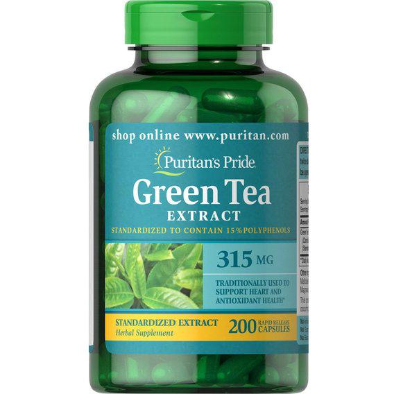 Экстракт для похудения Puritan's Pride Green Tea Standardized Extract 315 мг 200 Caps