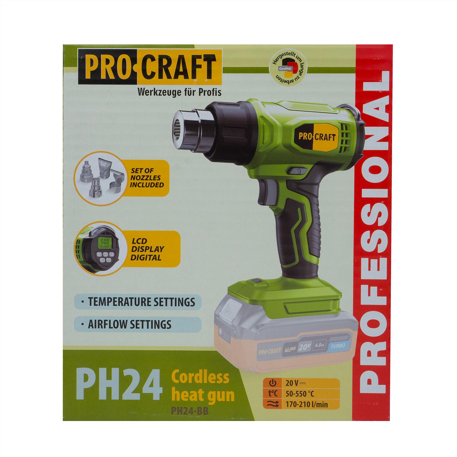 Фен акумуляторний промисловий ProCraft PH24 без акб та зп (030248) - фото 13 Фен акумуляторний промисловий ProCraft PH24 без акб та зп (030248) - фото 13