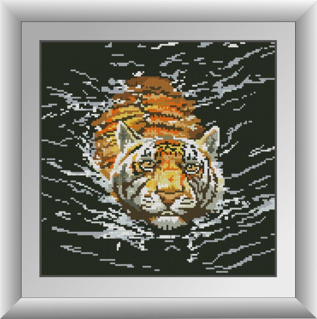 Алмазная мозаика Dream Art Тигр 34x34 см (DA.30475)