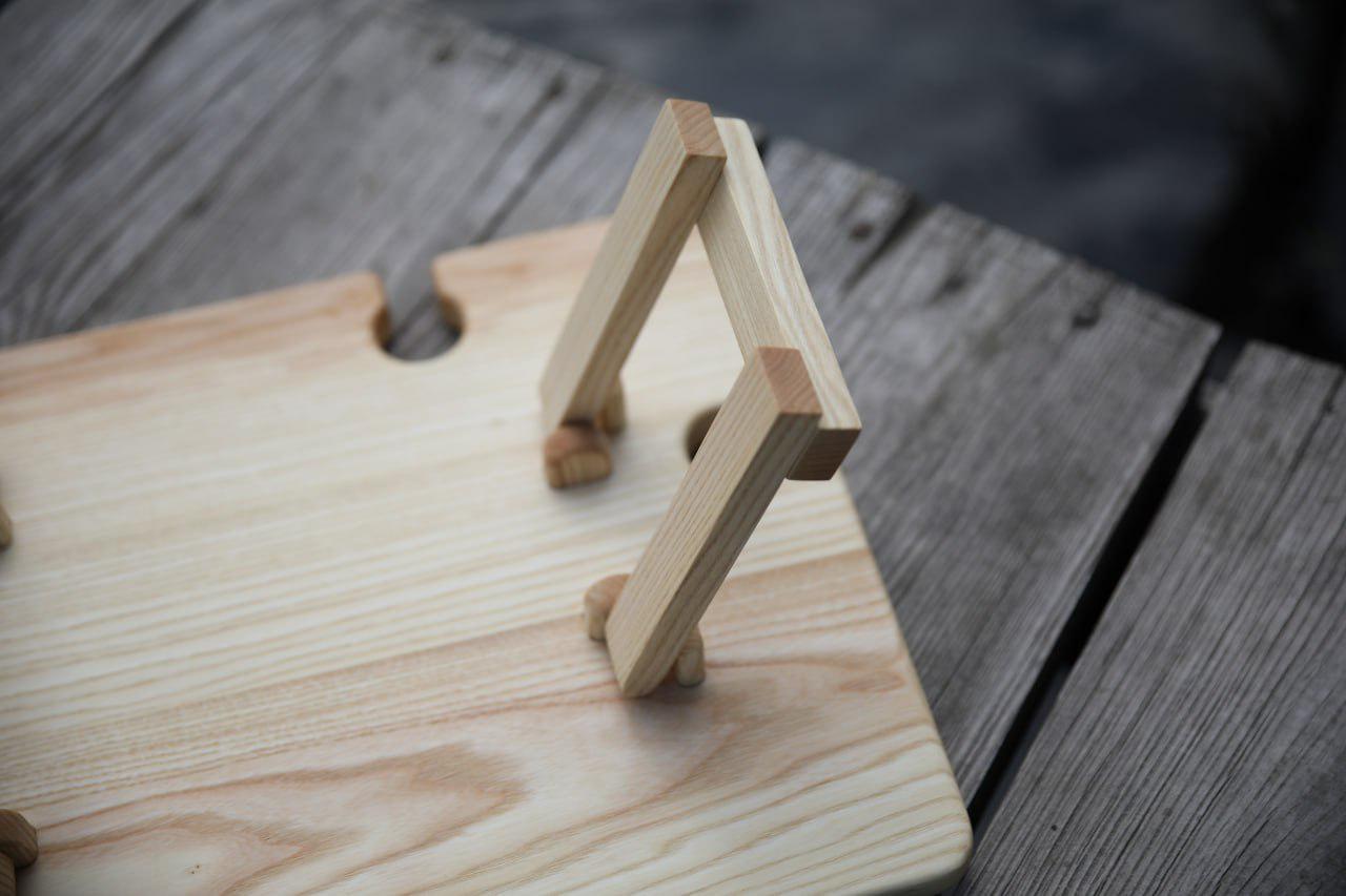 Столик винний поділений на 2 сектори 30х30х17 см (WDT-27.1) - фото 4 Столик винний поділений на 2 сектори 30х30х17 см (WDT-27.1) - фото 4