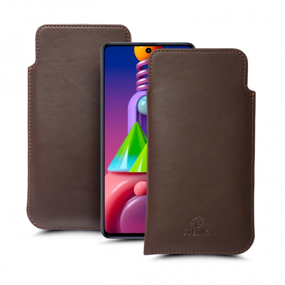 Футляр Stenk Elegance для Samsung Galaxy M51 Коричневый (67412)