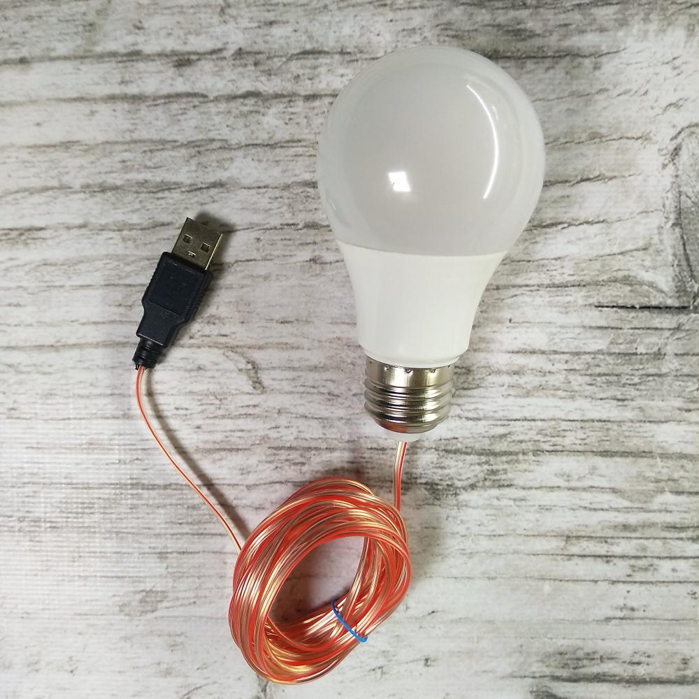 Светодиодная лампочка Блыскавка Ф-25 с USB 2 Вт 3 м