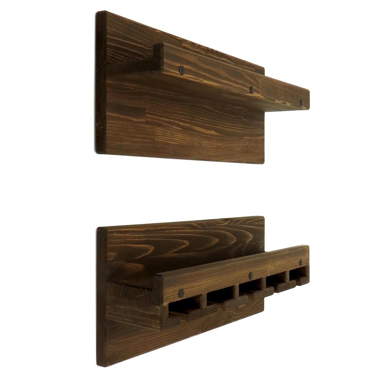 Полка для вина настенная из дерева Кагосима Робуста (ПНК-002036)