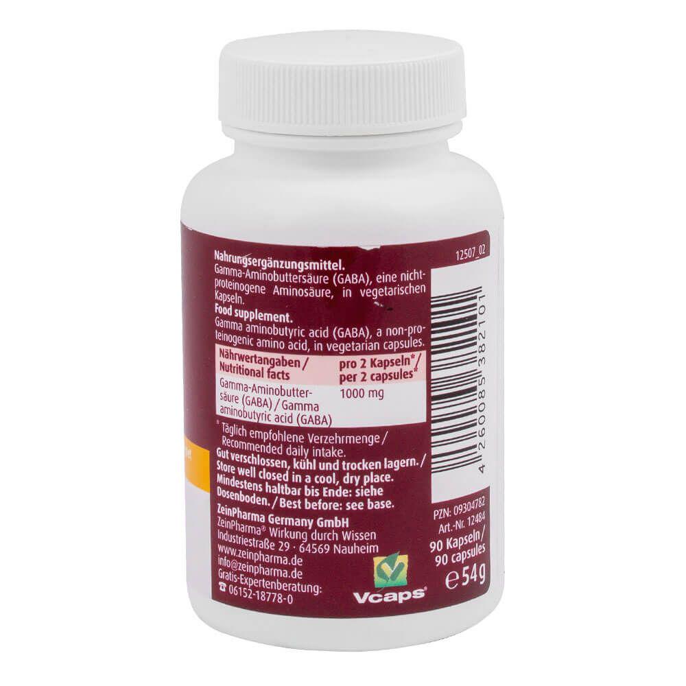 Гамма-аминомасляная кислота ZeinPharma 500 мг 90 капсул (6206) - фото 3