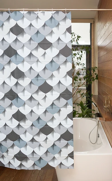 Шторка для ванной комнаты Woko HOLLY с 12 кольцами 180х180 см (WK7532A)