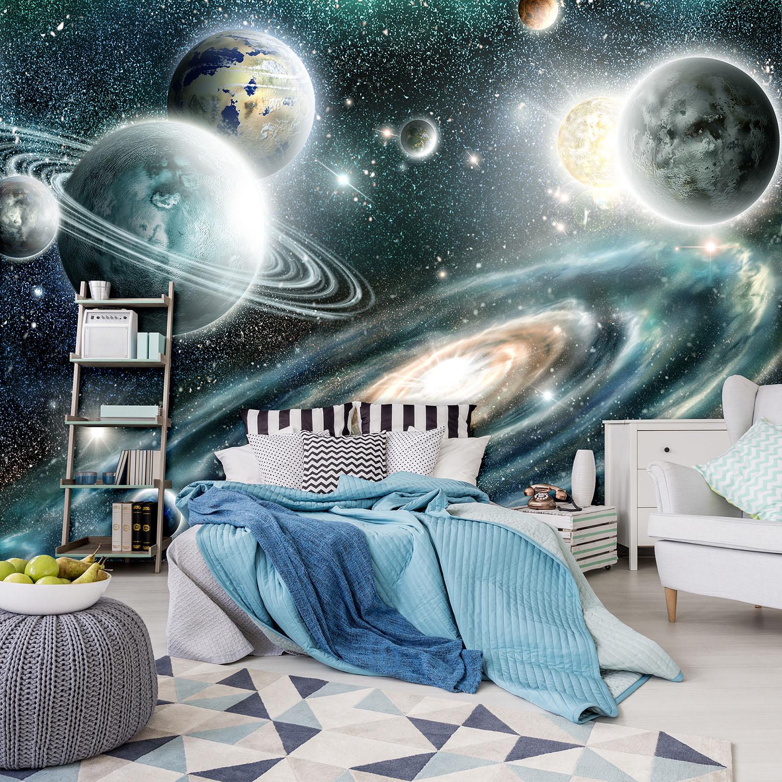 Фотообои бумажные 3D Космос и звезды с клеем 184x254 см (11896P4)
