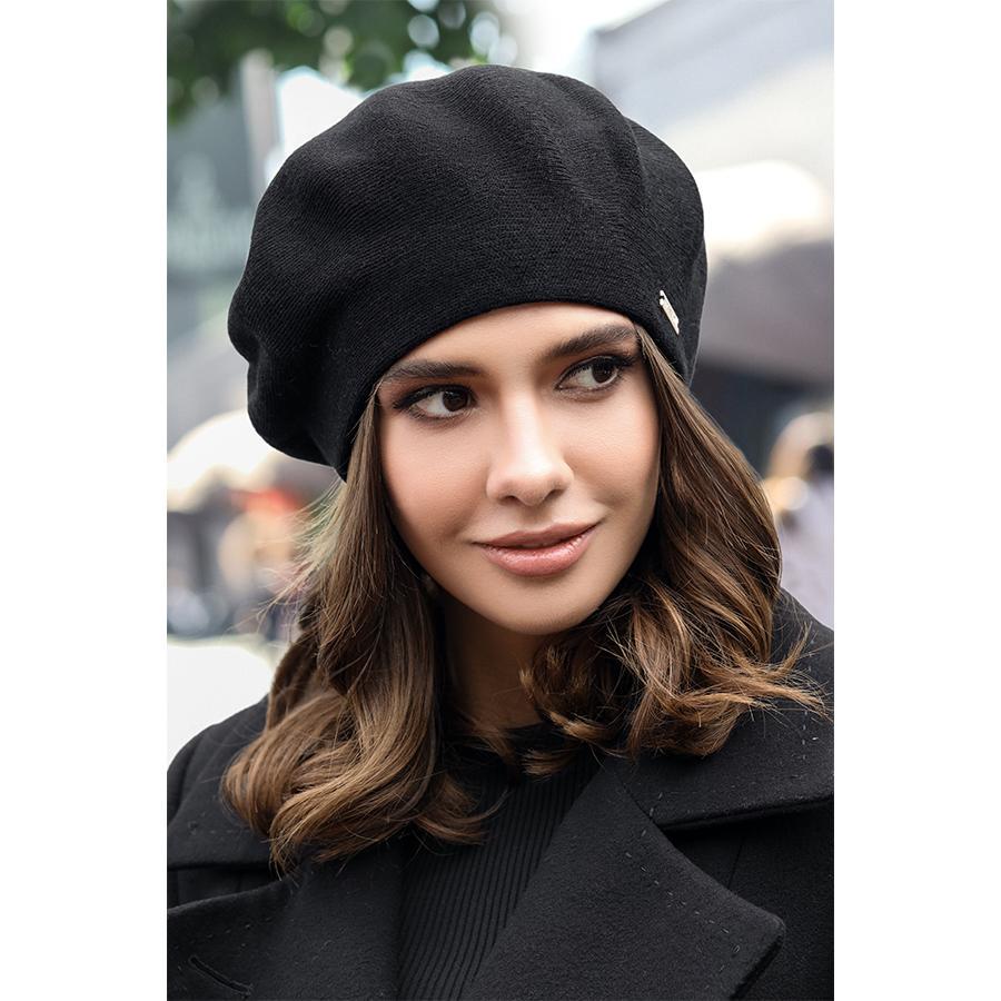 Берет женский полушерстяной Карнелия Braxton 6018 one size Черный