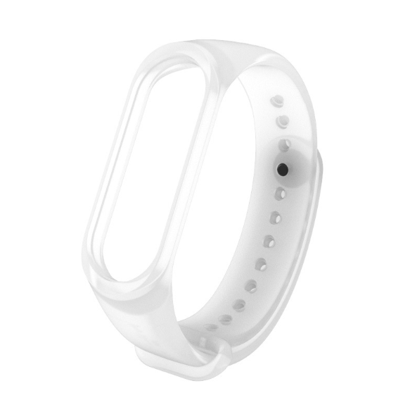 Ремінець для смарт-годинників Xiaomi Mi Band 4/3 MiJobs силіконовий напівпрозорий Білий (2155P)
