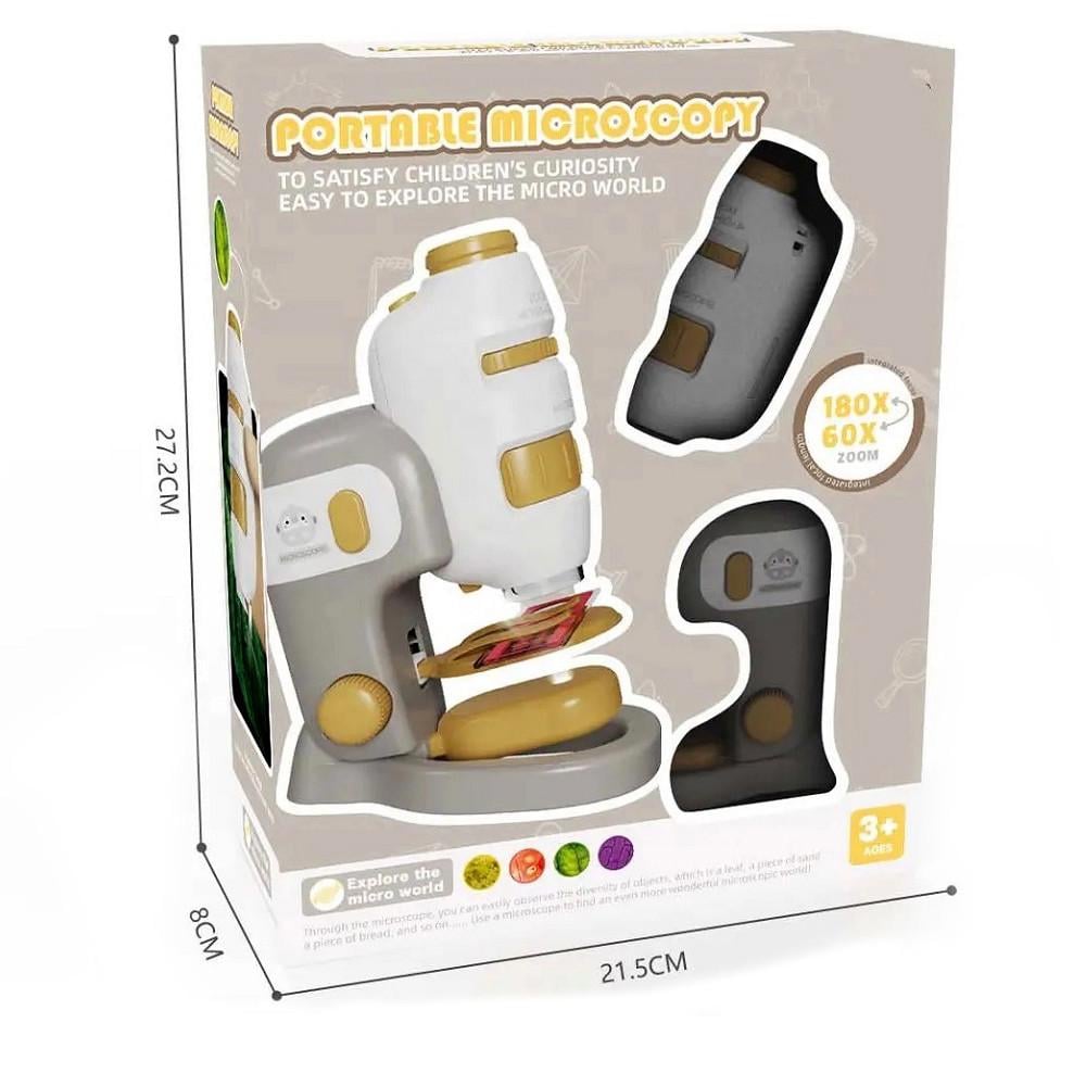 Микроскоп портативный детский для малышей с 180х увеличением (2132707412) - фото 8