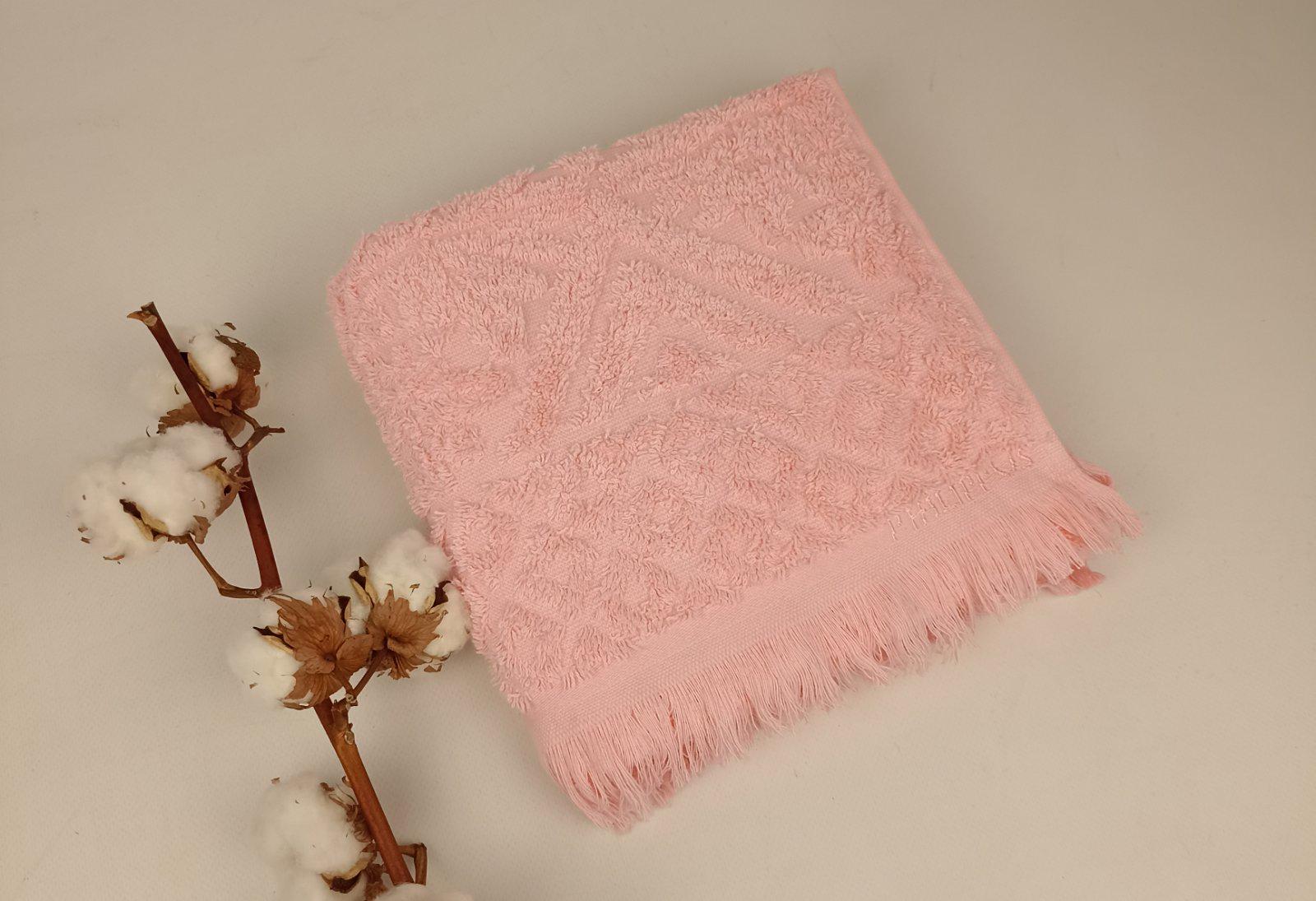 Полотенце Philippus Delux Cotton Puket 50х90 см Розовый (Е949)