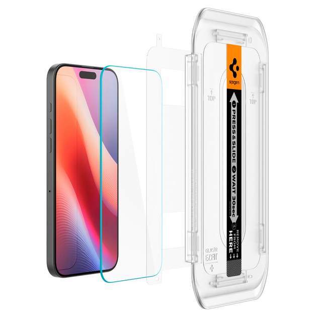 Захисне скло для телефону Spigen EZ FIT GLAS.tR for iPhone 16 Pro Max 1 шт. Clear (AGL07914) - фото 4 Захисне скло для телефону Spigen EZ FIT GLAS.tR for iPhone 16 Pro Max 1 шт. Clear (AGL07914) - фото 4