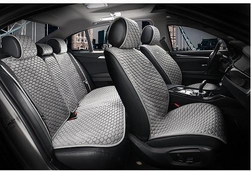 Накидки на сидіння авто Elegant Palermo EL 700 103 передні та задні з алькантари Сірий (1274393781)