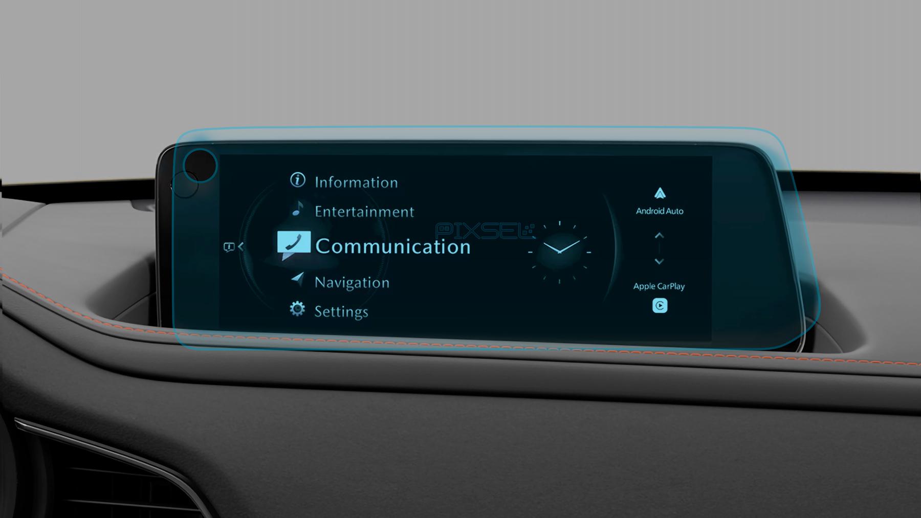Защитное стекло Pixsel гибридное матовое на монитор Mazda CX-30 13,1" 2023